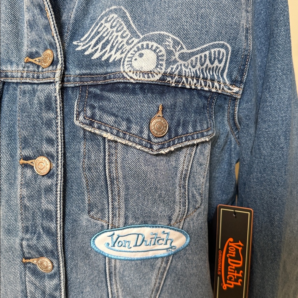 Von Dutch Blue Jean Jacket. Size M. - Picture 9 of 16